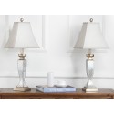 Safavieh Kaily 28-inch H Glass Lattice Lamp - Set of 2 - Silver/Cream (LIT4002A-SET2) Safavieh Kaily 28-inch H Glass Lattice Lamp - Set of 2 - Silver/Cream (LIT4002A-SET2)