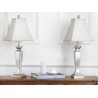 Safavieh Kaily 28-inch H Glass Lattice Lamp - Set of 2 - Silver/Cream (LIT4002A-SET2) Safavieh Kaily 28-inch H Glass Lattice Lamp - Set of 2 - Silver/Cream (LIT4002A-SET2)