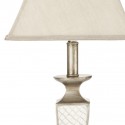 Safavieh Kaily 28-inch H Glass Lattice Lamp - Set of 2 - Silver/Cream (LIT4002A-SET2)