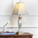 Safavieh Kaily 28-inch H Glass Lattice Lamp - Set of 2 - Silver/Cream (LIT4002A-SET2)