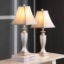 Safavieh Kaily 28-inch H Glass Lattice Lamp - Set of 2 - Silver/Cream (LIT4002A-SET2) Safavieh Kaily 28-inch H Glass Lattice Lamp - Set of 2 - Silver/Cream (LIT4002A-SET2)