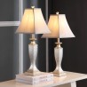Safavieh Kaily 28-inch H Glass Lattice Lamp - Set of 2 - Silver/Cream (LIT4002A-SET2) Safavieh Kaily 28-inch H Glass Lattice Lamp - Set of 2 - Silver/Cream (LIT4002A-SET2)