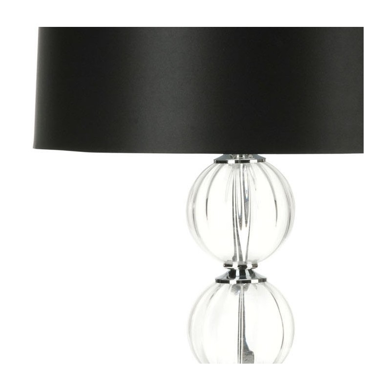 Safavieh Amanda 31-inch H Black Crystal Glass Globe Lamp - Set of 2 - Clear/Black (LIT4006A-SET2)
