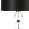 Safavieh Amanda 31-inch H Black Crystal Glass Globe Lamp - Set of 2 - Clear/Black (LIT4006A-SET2)