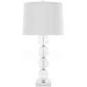 Safavieh Amanda 31-inch H White Crystal Glass Globe Lamp - Set of 2 - Clear/Off-white (LIT4006C-SET2)