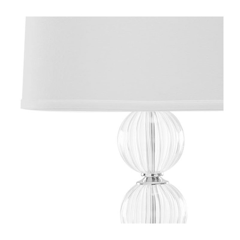 Safavieh Amanda 31-inch H White Crystal Glass Globe Lamp - Set of 2 - Clear/Off-white (LIT4006C-SET2)
