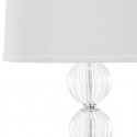 Safavieh Amanda 31-inch H White Crystal Glass Globe Lamp - Set of 2 - Clear/Off-white (LIT4006C-SET2)