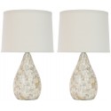 Safavieh Lauralie 20.5-inch H Ivory Capiz Shell Lamp - Set of 2 - Ivory/Off-white (LIT4011A-SET2)