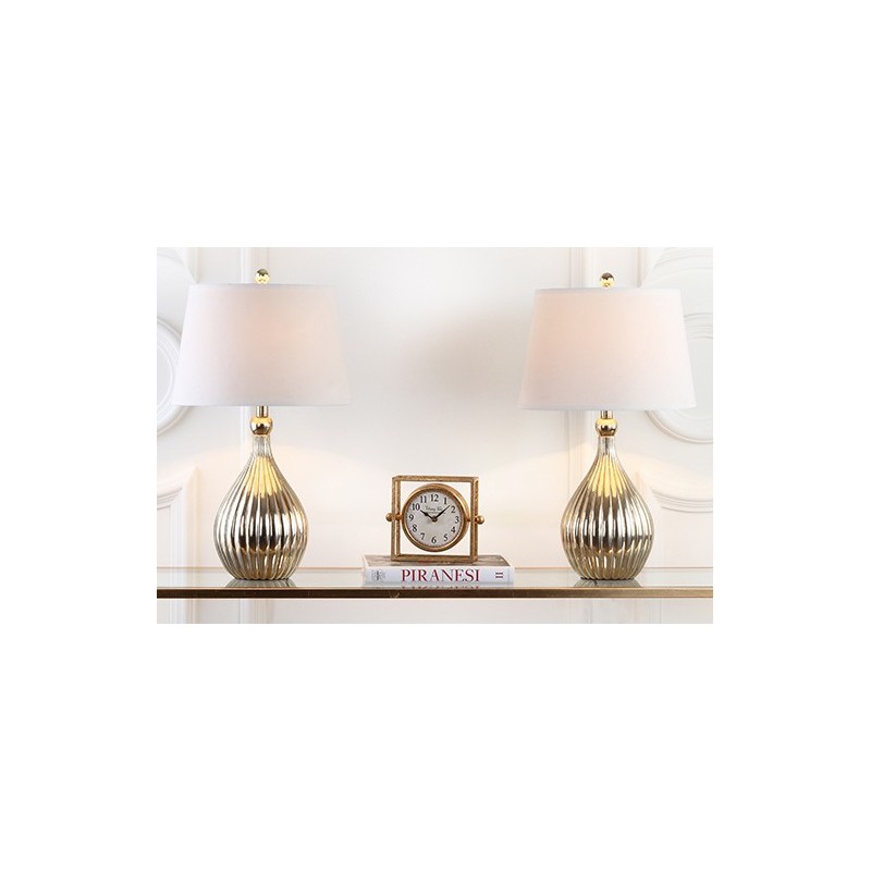 Safavieh Elli 26-inch H Champgane Gourd Lamp - Set of 2 (LIT4012A-SET2)