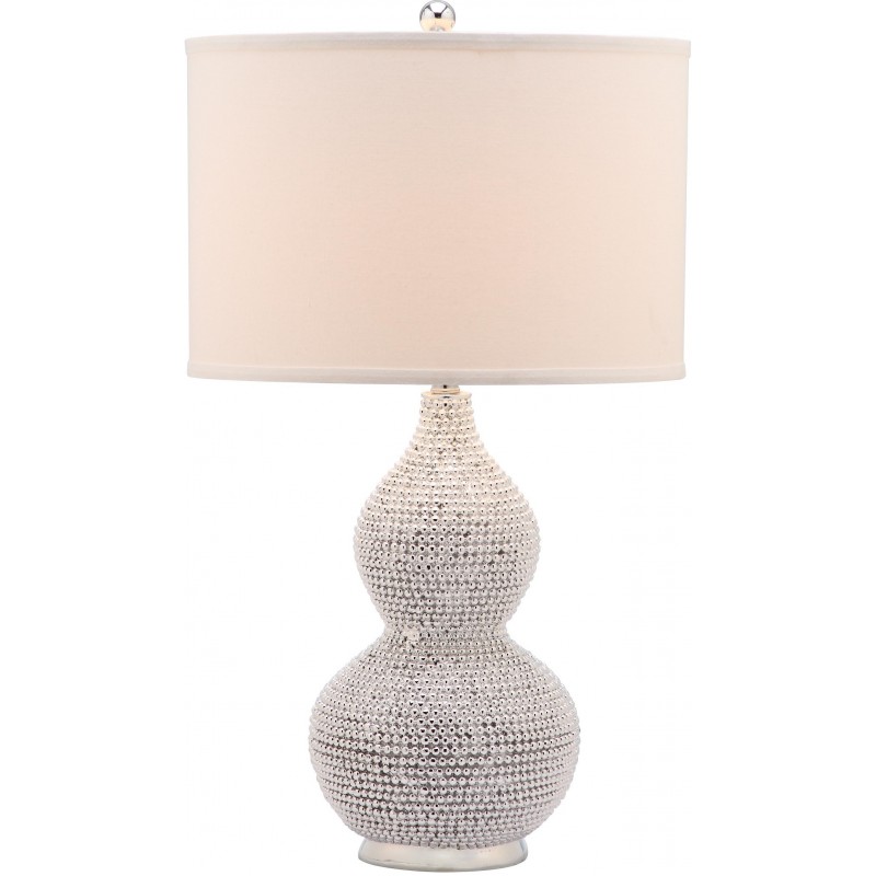 Safavieh Nicole 24.5-inch H Bead Base Lamp - Set of 2 - Silver/Off-white (LIT4014B-SET2)