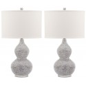 Safavieh Nicole 24.5-inch H Bead Base Lamp - Set of 2 - Silver/Off-white (LIT4014B-SET2)