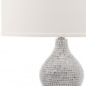 Safavieh Nicole 24.5-inch H Bead Base Lamp - Set of 2 - Silver/Off-white (LIT4014B-SET2)