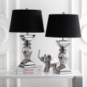 Safavieh Helen 27.5-inch H Silver Baluster Lamp - Set of 2 - Silver/Black (LIT4017A-SET2)