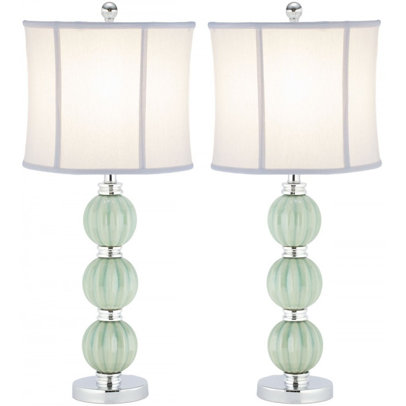 Safavieh Stephanie 28-inch H Green Globe Lamp - Set of 2 (LIT4018A-SET2)