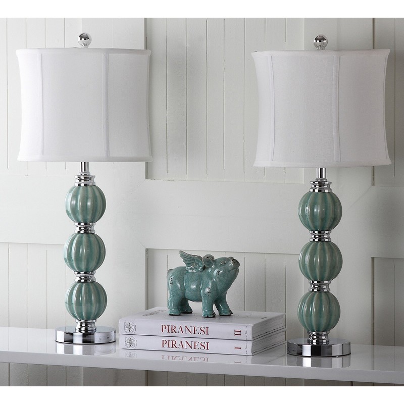 Safavieh Stephanie 28-inch H Green Globe Lamp - Set of 2 (LIT4018A-SET2)