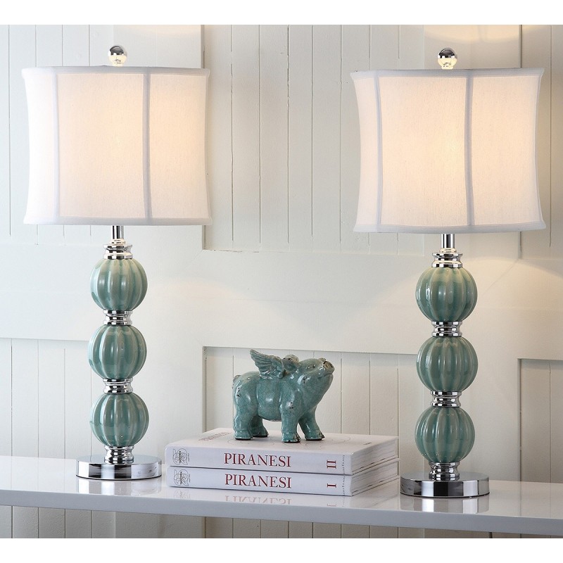 Safavieh Stephanie 28-inch H Green Globe Lamp - Set of 2 (LIT4018A-SET2)