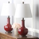 Safavieh Carolanne 23.5-inch H Table Lamp - Set Of 2 - Red/Off-White (LIT4021A-SET2)