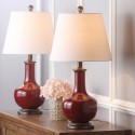 Safavieh Carolanne 23.5-inch H Table Lamp - Set Of 2 - Red/Off-White (LIT4021A-SET2)