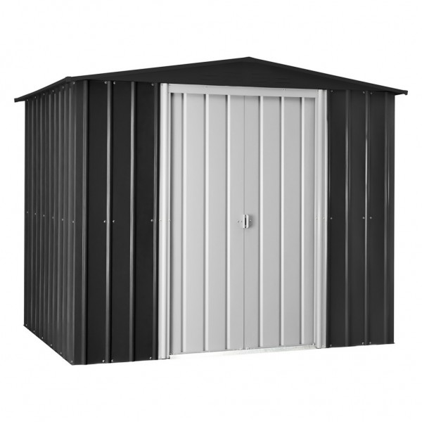 Globel 8x6 Gable Roof Metal Storage Shed - Anthracite Gray 