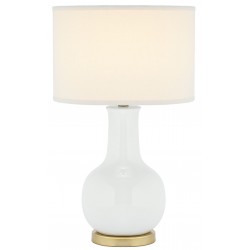 White 27.5-inch H Ceramic Paris Lamp