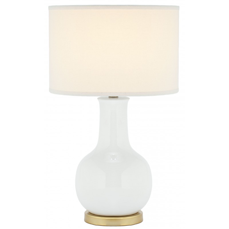 White 27.5-inch H Ceramic Paris Lamp