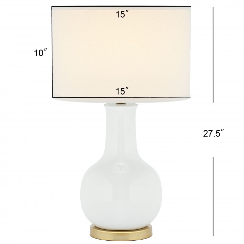 White 27.5-inch H Ceramic Paris Lamp