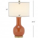 Orange 27.5-inch H Ceramic Paris Lamp