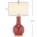 Red 27.5-inch H Ceramic Paris Lamp