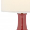 Red 27.5-inch H Ceramic Paris Lamp