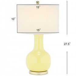Yellow 27.5-inch H Ceramic Paris Lamp