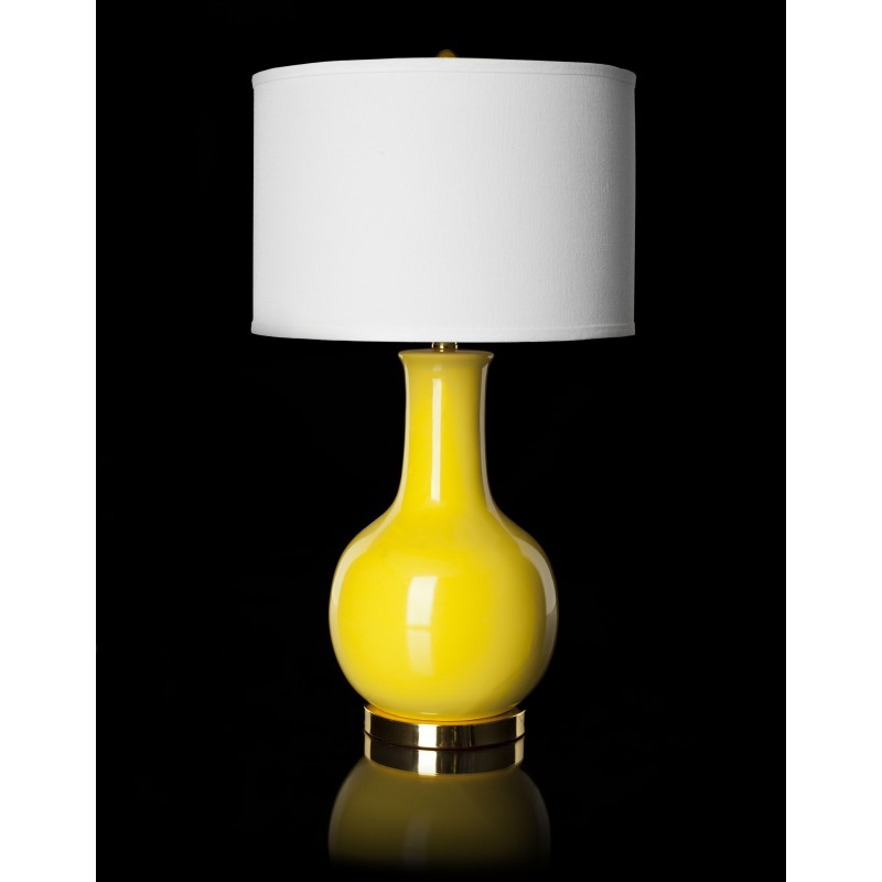 Yellow 27.5-inch H Ceramic Paris Lamp