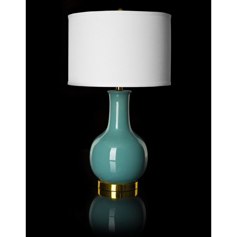 Sky 27.5-inch H Blue Ceramic Paris Lamp