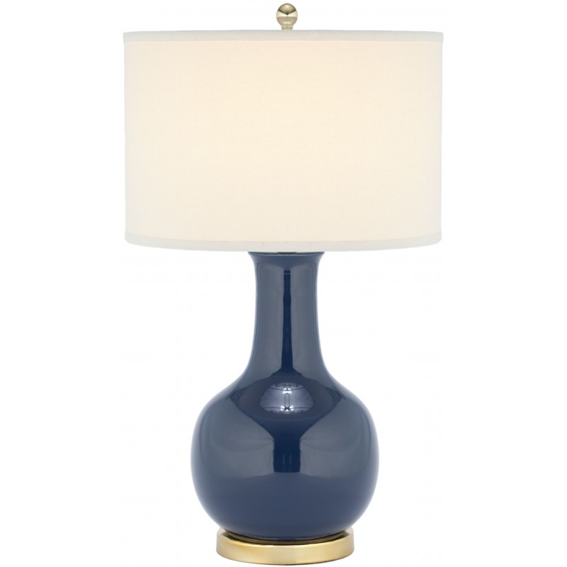 Navy 27.5-inch H Blue Ceramic Paris Lamp
