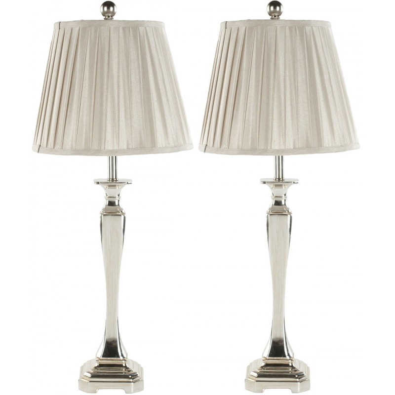 Safavieh Athena 27-inch H Table Lamp Set of 2 - Champagne/Grey Silver (LIT4025B-SET2)