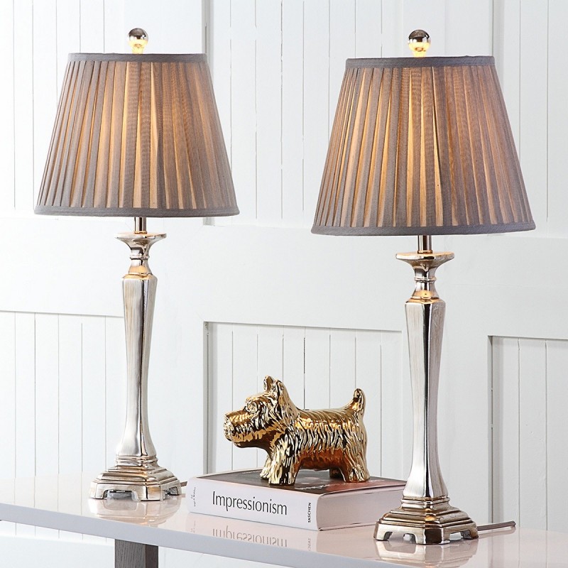 Safavieh Athena 27-inch H Table Lamp Set of 2 - Champagne/Grey Silver (LIT4025B-SET2)