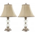 Safavieh Scarlett 22.5-inch H Glass Globe Table Lamp Set of 2 - Antique Gold/Clear (LIT4026A-SET2)