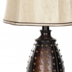 Santa 28.5-inch H Fe Faux Leather Lamp