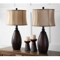 Santa 28.5-inch H Fe Faux Leather Lamp