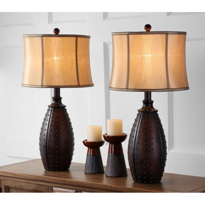 Santa 28.5-inch H Fe Faux Leather Lamp