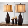 Santa 28.5-inch H Fe Faux Leather Lamp Santa 28.5-inch H Fe Faux Leather Lamp