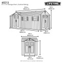 Lifetime 17.5x8 Plastic Storage Shed Kit w/ Double Doors (60213)