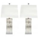 Safavieh Rock 27-inch H Crystal Table Lamp Set of 2 - Ivory/Silver&Off-White (LIT4050A-SET2)