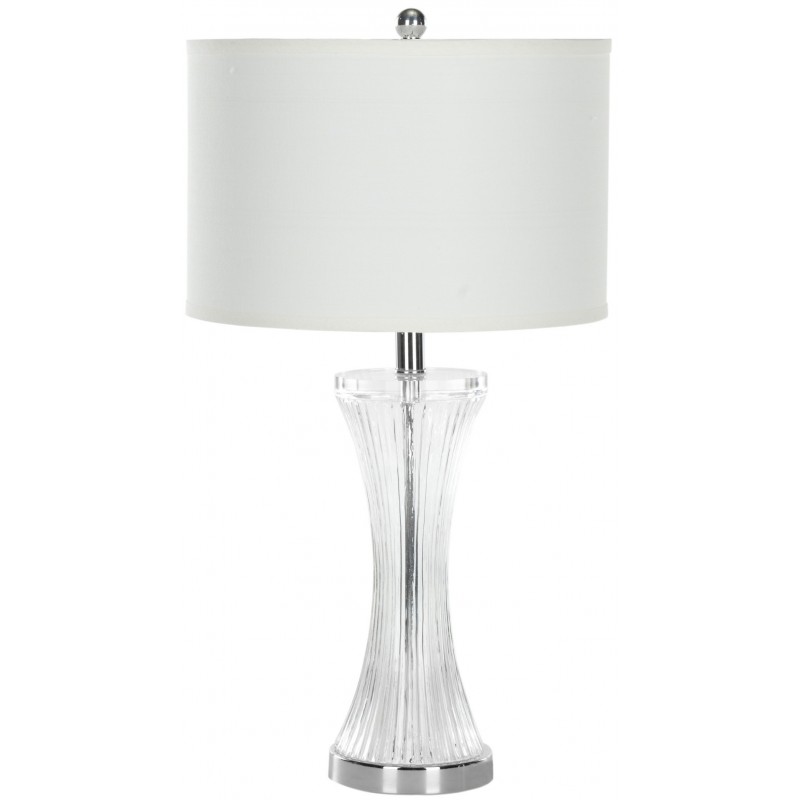 Safavieh Zelda 25-inch H Glass Table Lamp - Set of 2 - Clear/Off-white (LIT4051A-SET2)