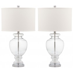 Safavieh Morocco Clear 27-inch H Glass Table Lamp - Set of 2 (LIT4052B-SET2)