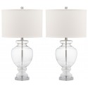 Safavieh Morocco Clear 27-inch H Glass Table Lamp - Set of 2 (LIT4052B-SET2)