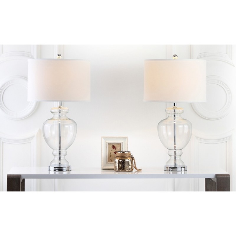 Safavieh Morocco Clear 27-inch H Glass Table Lamp - Set of 2 (LIT4052B-SET2)