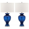 Safavieh Morocco Navy 27-inch H Glass Table Lamp - Set of 2 (LIT4052D-SET2)