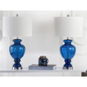 Safavieh Morocco Navy 27-inch H Glass Table Lamp - Set of 2 (LIT4052D-SET2)