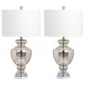 Safavieh Morocco Mercury 27-inch H Glass Table Lamp Set of 2 - Silver/Ivory (LIT4052E-SET2)