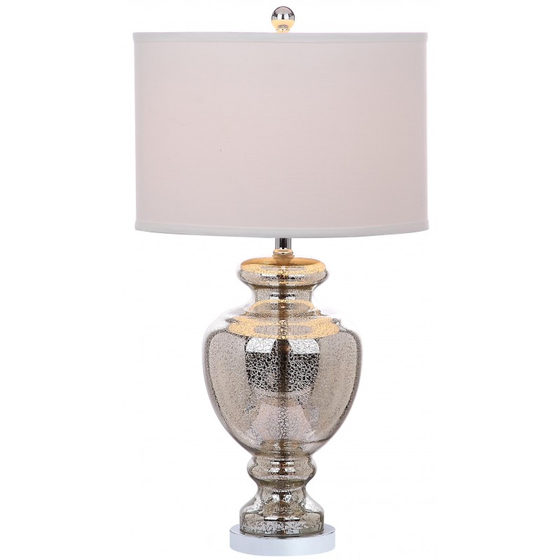 Safavieh Morocco Mercury 27-inch H Glass Table Lamp Set of 2 - Silver/Ivory (LIT4052E-SET2)